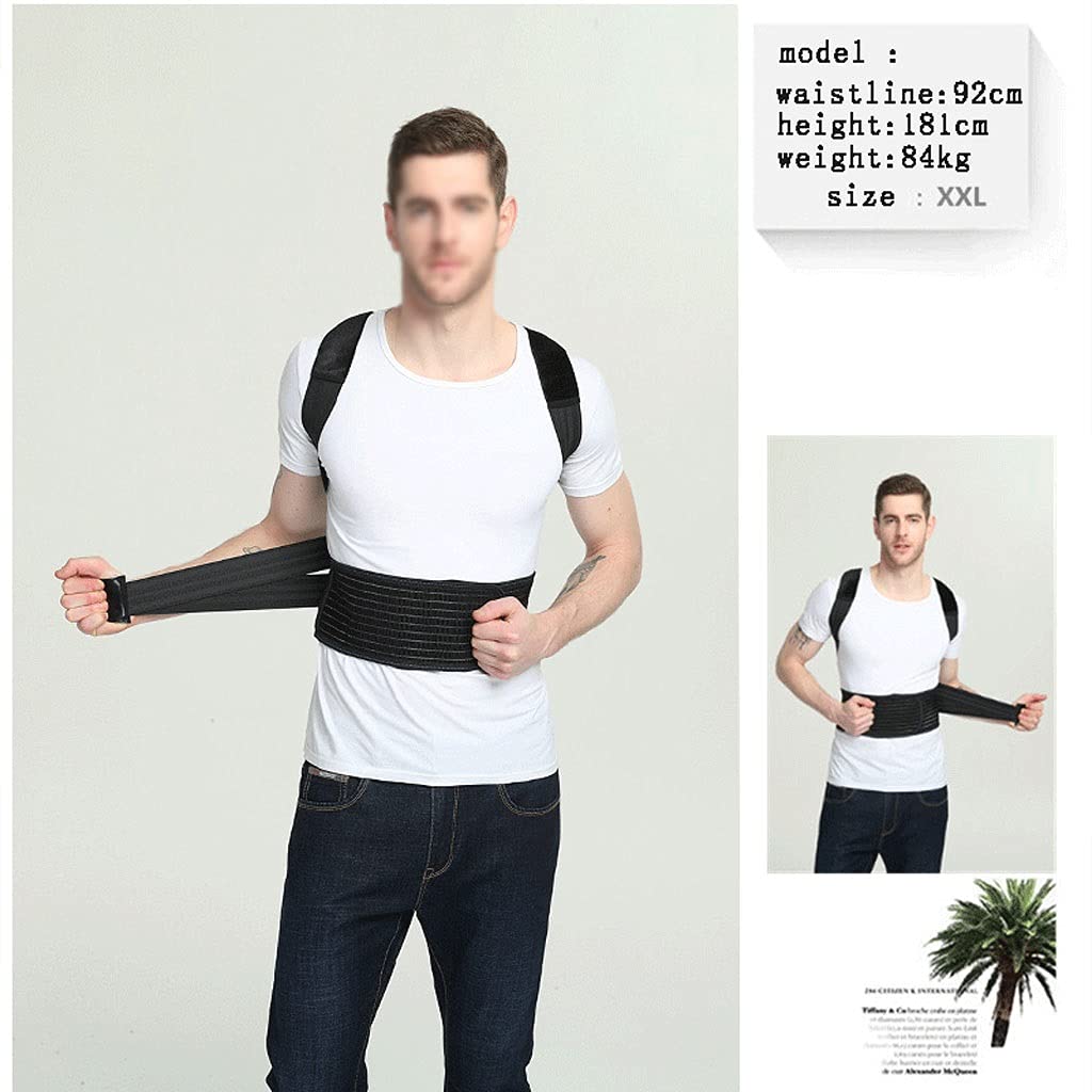Correttore posturale per la Schiena Cintura di Supporto per la Vita Regolabile Supporto posturale Traspirante Migliora Il Supporto per la Schiena per Uomini e Donne Adolescenti (3XL) (A 5XL)