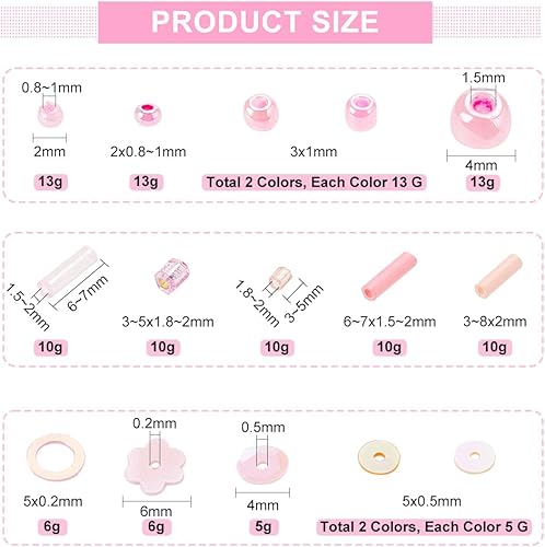 Miniatura 42 de NBEADS 15 colores 6/0 cuentas de semillas de vidrio, alrededor de 3000 cuentas redondas azules de poni de 0.15 pulgadas, cuentas sueltas para diseño