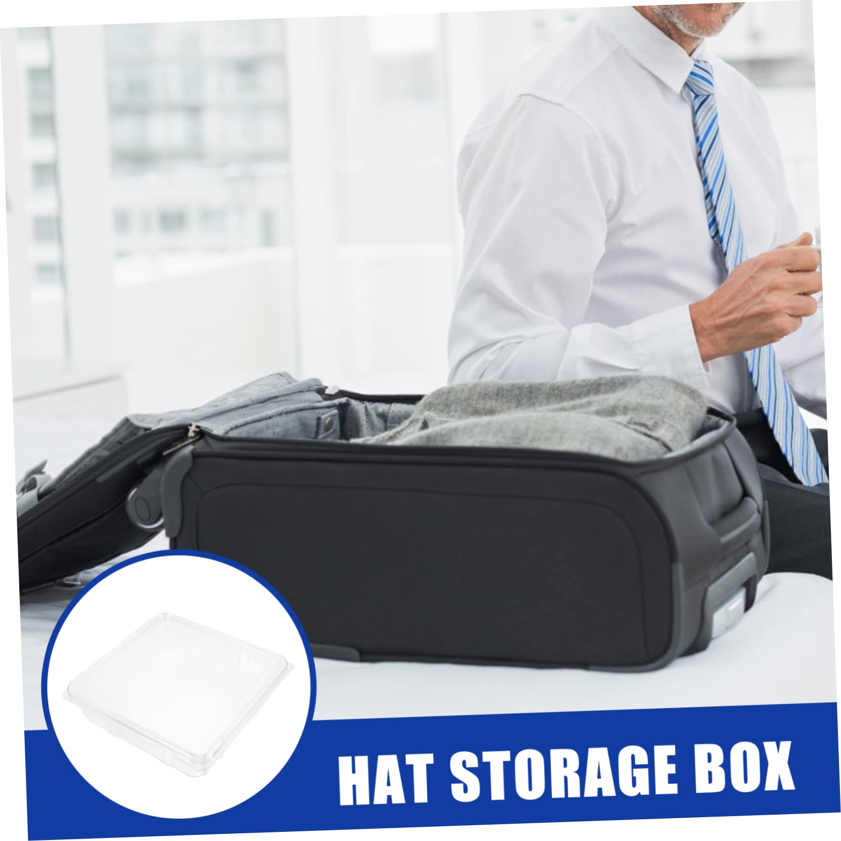 KOMBIUDA Wool Hat Storage Cases 5pcs Hat Travel Case Hat Organizer for Men Hat Carrier Case for Travel