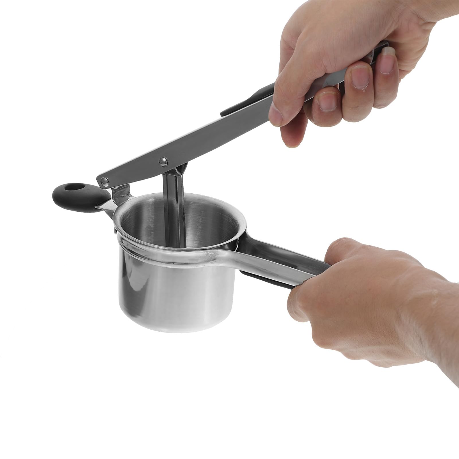 Gatuida Presse-purée Manuel en Acier Inoxydable Robuste, Presse-aliments Cuisine, Petit Format Compact, Outil Multifonction pour Purée de Pommes de Terre, Légumes et Fruits, Nettoyage