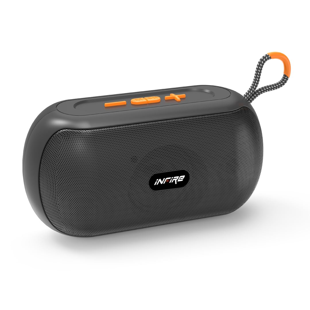 iNFiRe Groove 8W Bluetooth Speaker Wireless | High-Powered Sound, Up to 14 Hours Playback, Bluetooth 5.4, FM Radio, TF Card Slot, USB/BT Connectivity and TWS Function