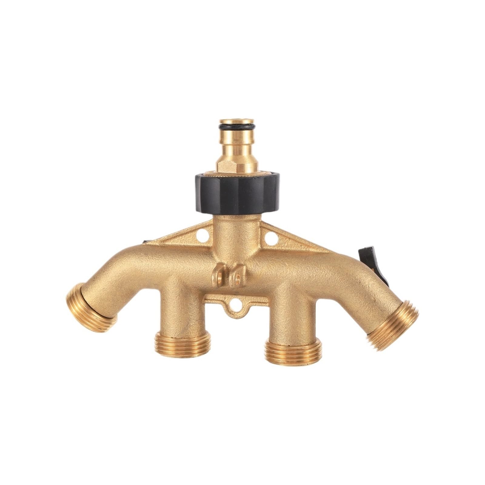 1 unidad de hilo femenino latón 3/4 ", desviador manguera jardín 4 vías, conector grifo tipo NPT Y, suministros riego(Type 5)