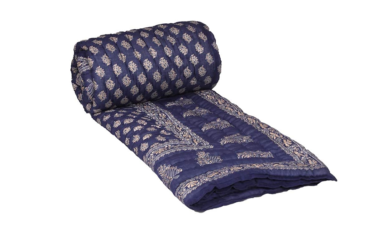 Buy SVT Traditional Famous Jaipuri Beautiful Floral Print in Multi Blue