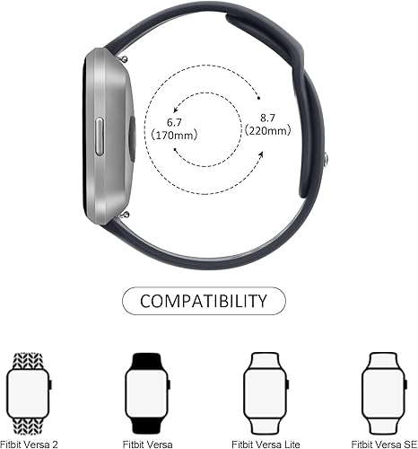 Miniatura 5 de Vanjua Correa para Fitbit Versa 2 bandas para mujeres y hombres, correa de repuesto de silicona suave compatible con Fitbit Versa 2  Fitbit
