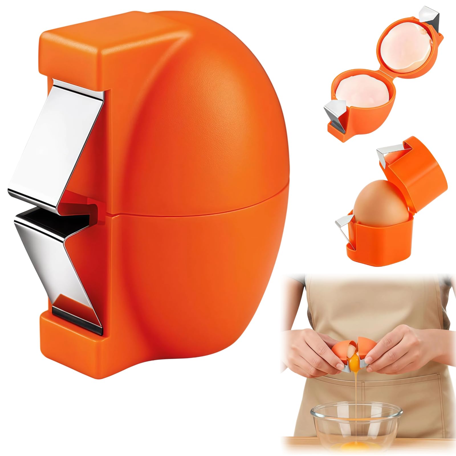 Egg Shell Opener New Multifunctional Peeler Shell Remover for Raw and Hard Boiled Eggs Stainless Steel Egg Cracker