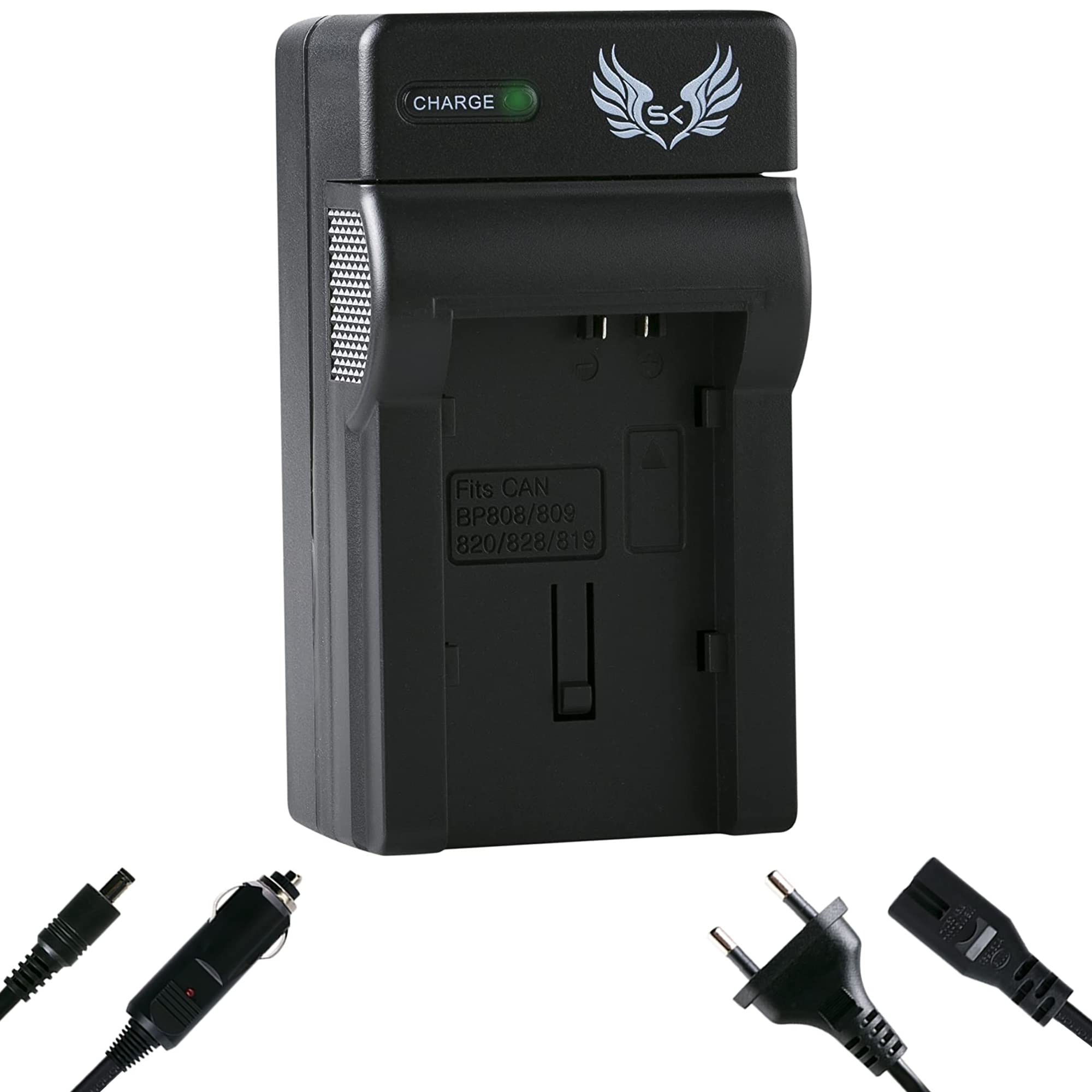 SK Akku Ladegerät für Canon BP-808 BP-809 BP-819 BP-820 BP-827 BP-828 passend zu Canon Legria HF G10 G20 G25 G30 G40 und weitere
