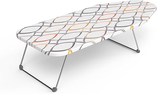 Miniatura 1 de Perilla - Mini tabla de planchar portátil, compacta y fácil de usar, tela resistente al calor, hoja de metal permeable al vapor, borad de hierro,