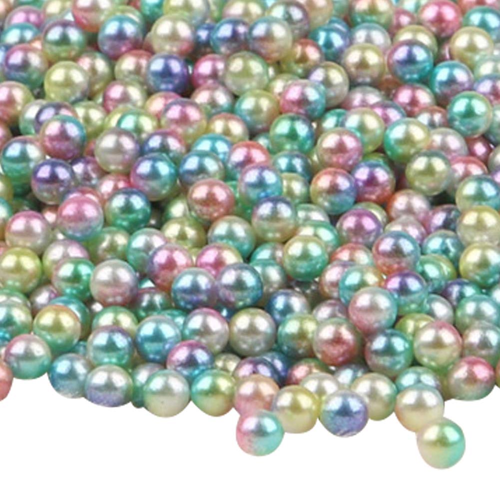 Baoblaze 150 Perle Mezze Perle Plastiche Tonde Nere 8mm Per Fai Da Te Gioielli