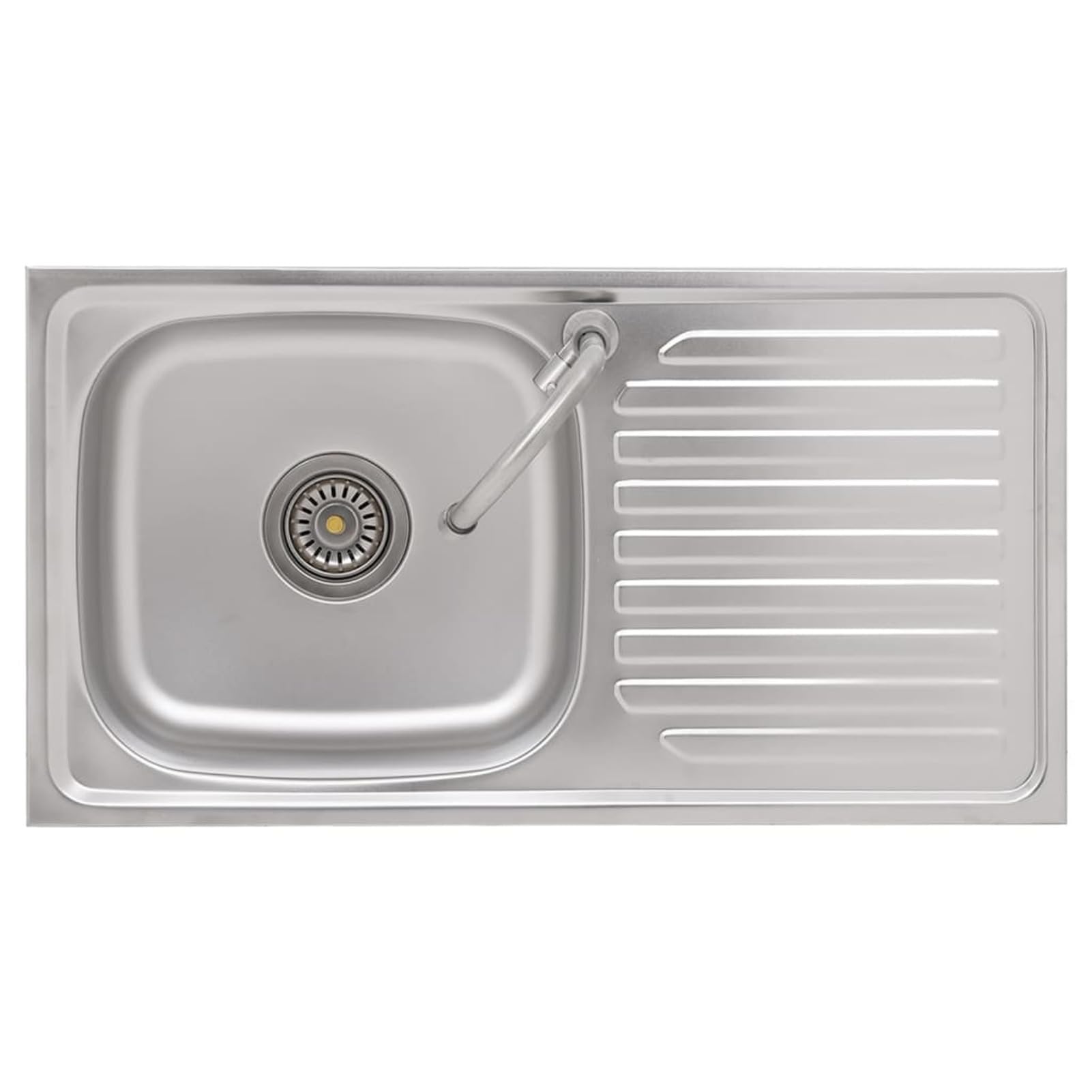 Gecheer Fregadero de Camping de Un Seno y Grifo Fregadero de Cocina Independiente Fregadero Jardin Exterior Fregadero para Jardín Exterior Barbacoa BBQ Acero Inoxidable