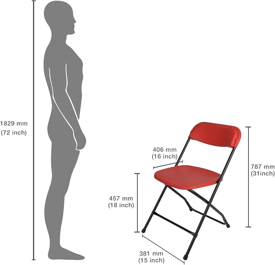 Supreme Furniture Amity Polypropylene with Metal Frame Folding