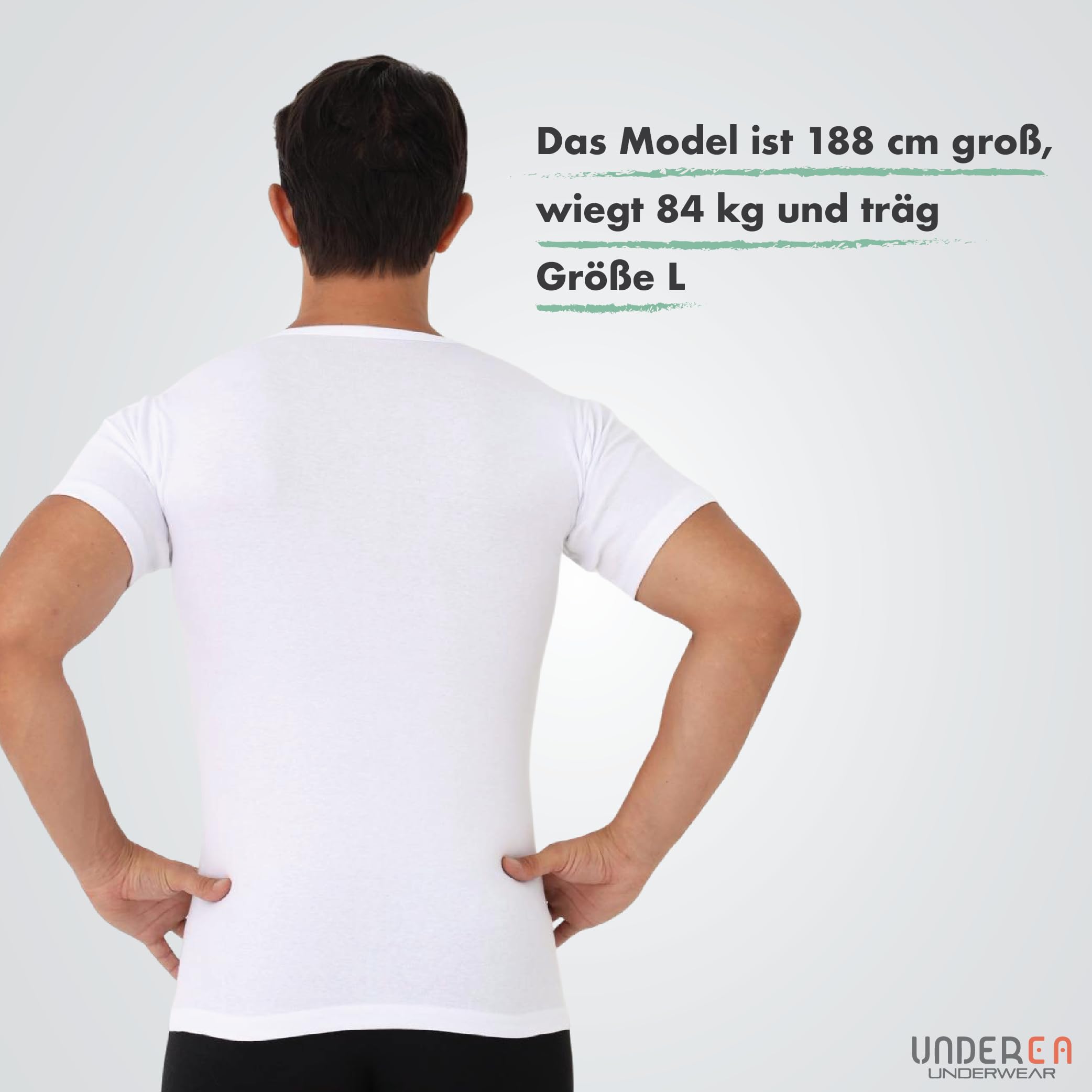 Unterhemd Herren, 100% Baumwolle, Rundhals Business Kurzarm Unterziehshirt | 2er Pack Herren Unterhemden Weiss | Atmungsaktiv & Weich Tank Top Herren