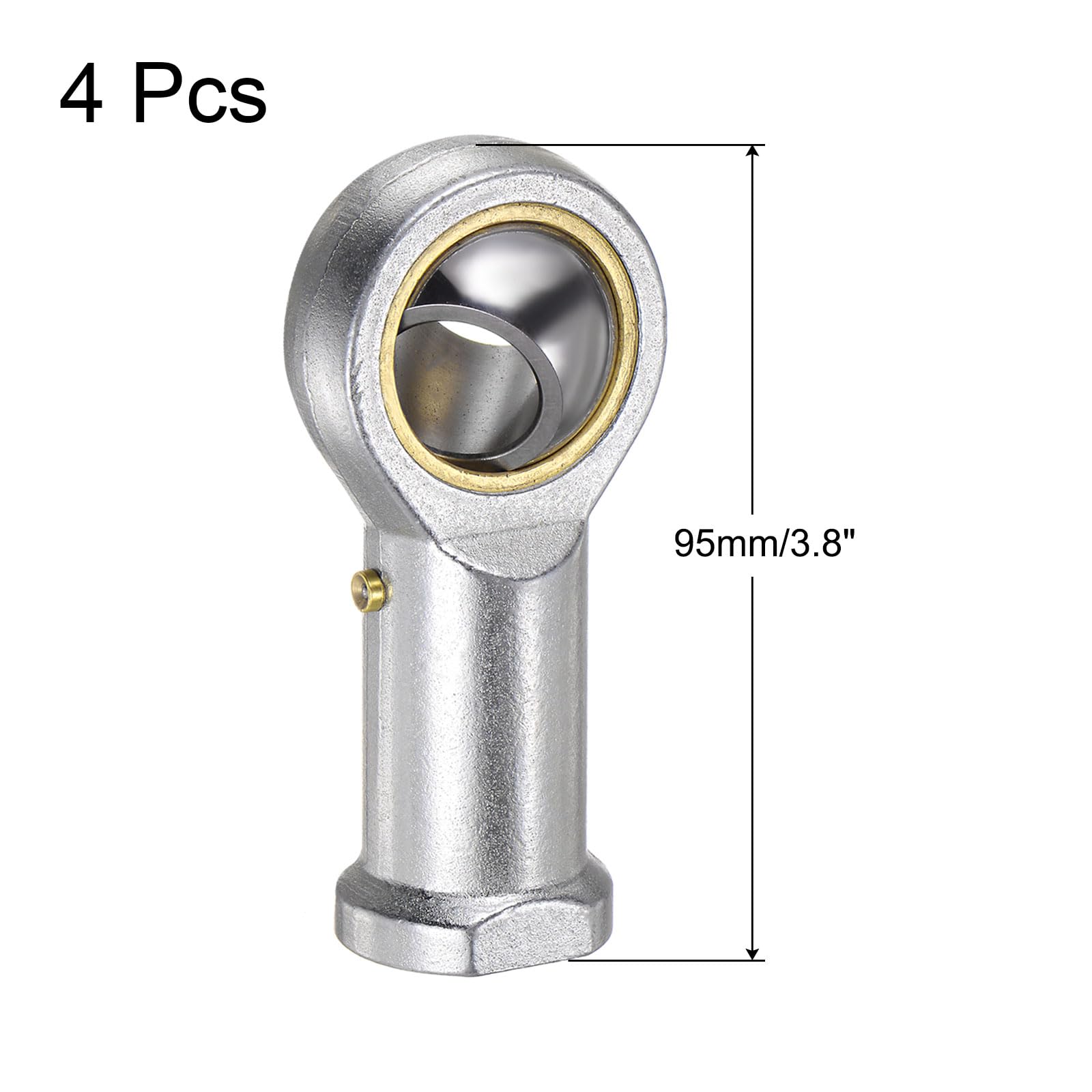 QUARKZMAN 4pcs PHSB12 Cojinete de Extremo de Barra Hembra de 3/4 Pulgadas de Diámetro y Rosca Derecha de 3/4-16 Extremos de Barra con Autolubricación Incluye Tuercas de Bloqueo