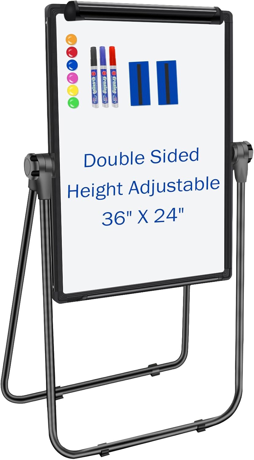 CALENBO Dry Erase Board with Stand 36"x24", DoubleSided