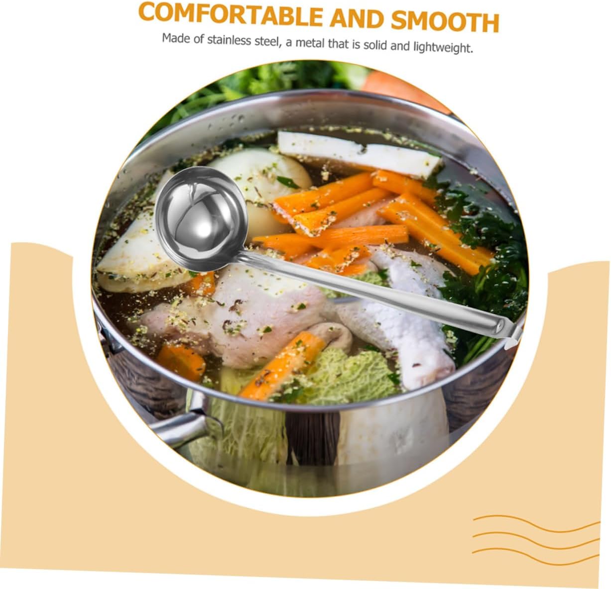 2pcs Stainless Steel Gravy Ladle Spoon 5.6 Inch for Sauce Serving