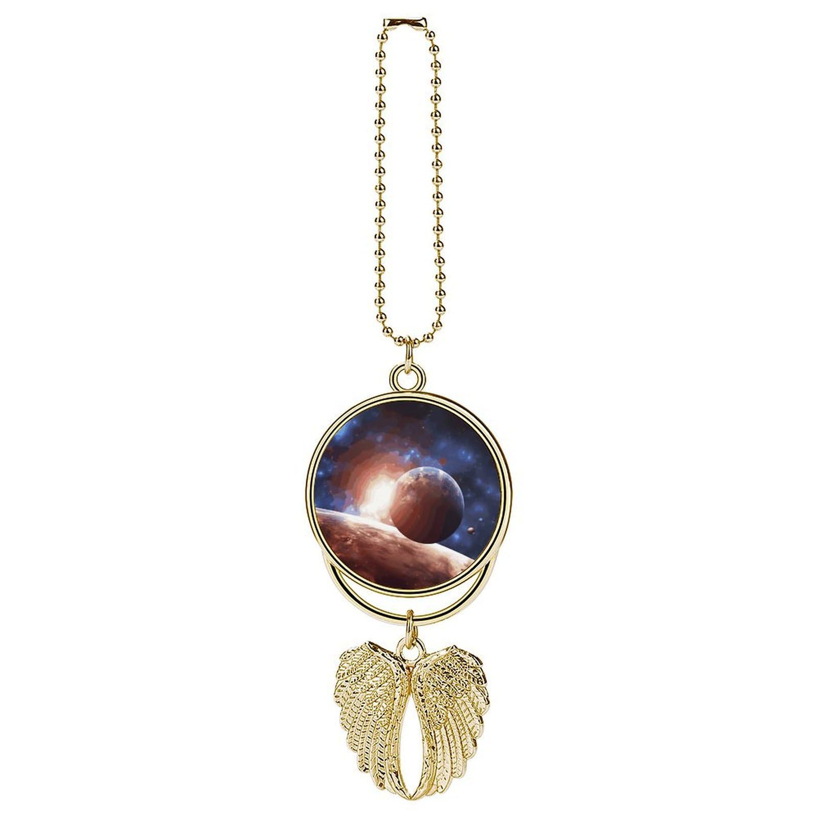 Planets in Space Background Car Pendant Hanging Swing Auto Rear View Mirror Hanging Car Rear View Mirror Charm Truck Hanger Ornament Charm for Car Rear View Mirrors Accessories
