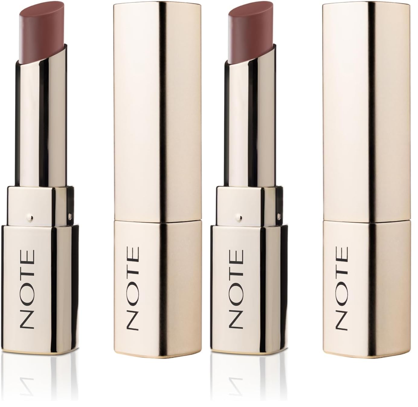 Note Cosmetics Iconic Matte Lipstick 107 Idol Kalıcı Mat Ruj, Kahverengi (2 paketi)