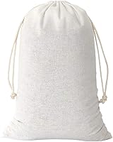Vista 10 de SumDirect 20 bolsas de muselina de algodón, bolsas de regalo ligeras blancas transpirables con cordón, bolsas de almacenamiento reutilizables