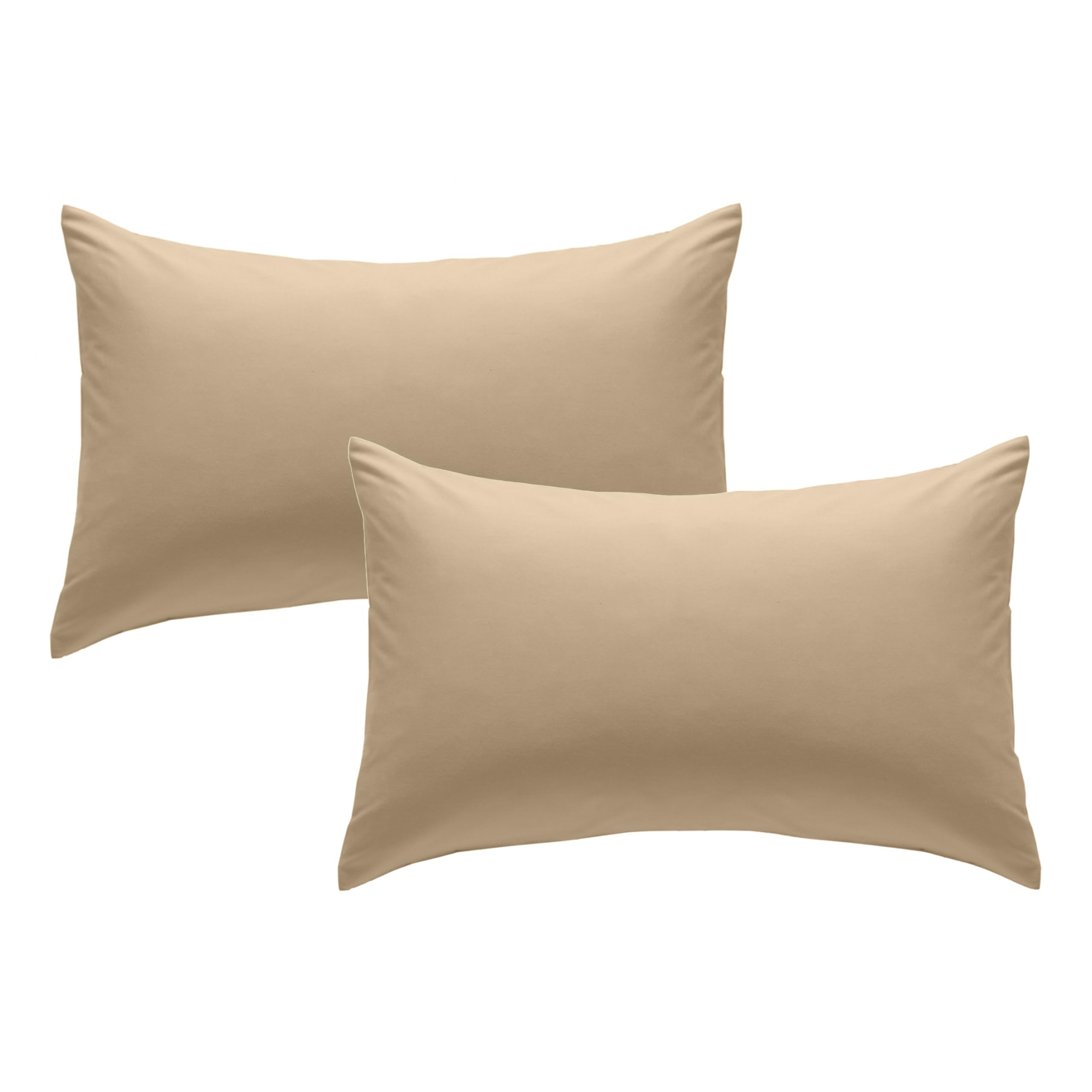 Bianca 200 Thread Count Cotton Percale Standard Pillowcase Pair Natural