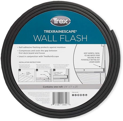 Trex RainEscape Wall Flashing 1/4" X 1" X 25'