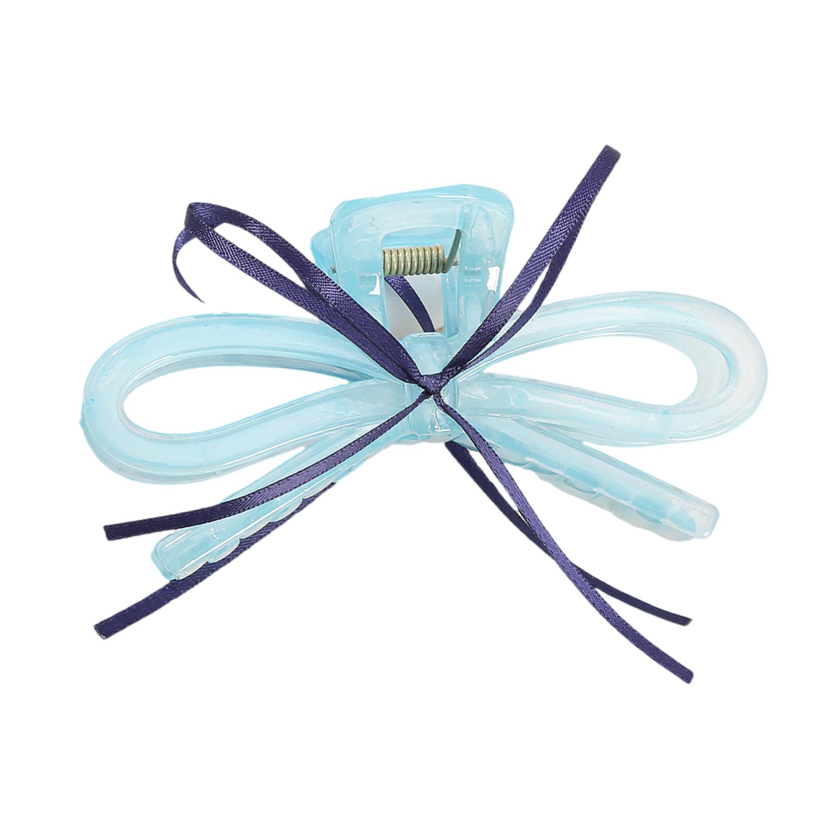 MICFENY Lightweight Ergonomic Hair Clip With Ribbon Bows Practical Acrylic Hairpin Hair Ornament For School Styling