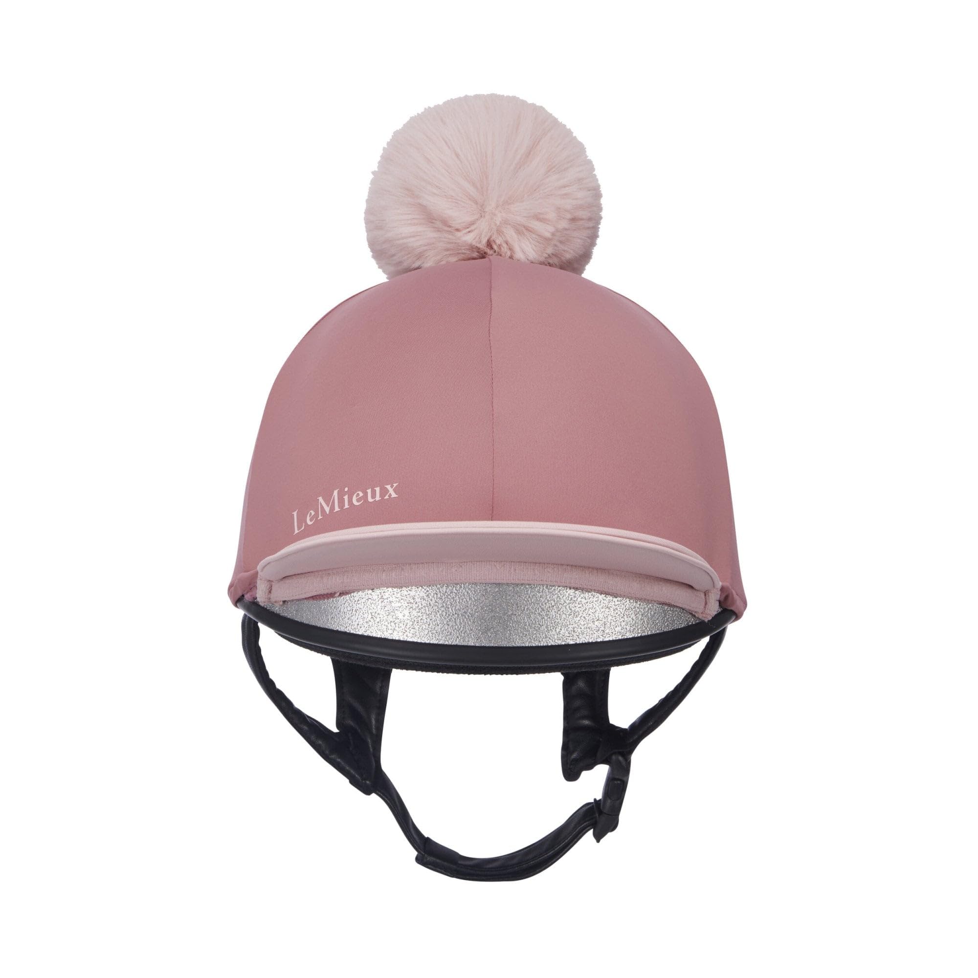 LeMieux Cappello In Seta Elasticizzato Per Casco Con Pompon Staccabile In Finta Pelliccia – Accessorio Elegante Per Equitazione, Unisex - 4