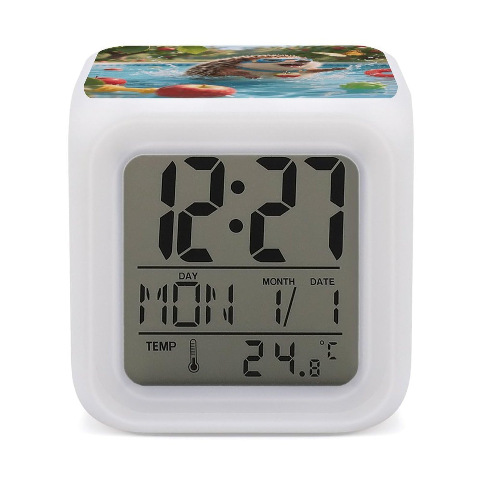 Reloj despertador digital LED de sobremesa con temperatura para piscina de la marca Hedgehog