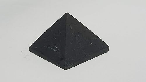 Miniatura 2 de Pirámide de Shungita 1.181x1.181 in Piedra curativa premium de Karelia Rusia (sin pulir)