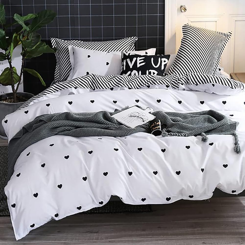 Comptoir Du Linge Vichy Housse De Couette 240 X 260 X Cm + 2 Taies D'Oreiller 65 X 65 Cm Coton Rouge/Blanc