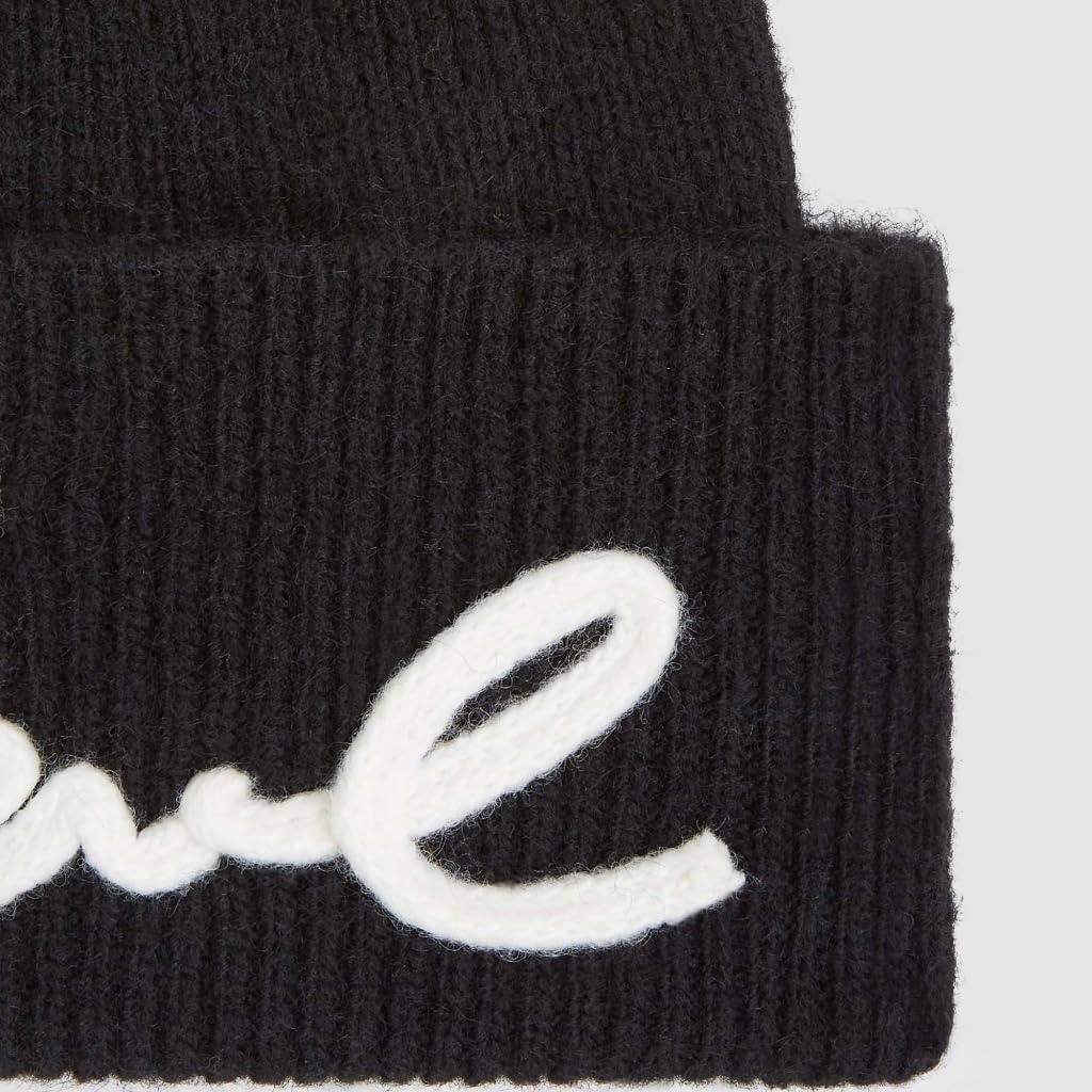 KARL LAGERFELD Gorro Lana con Logo K/Signature Color Negro