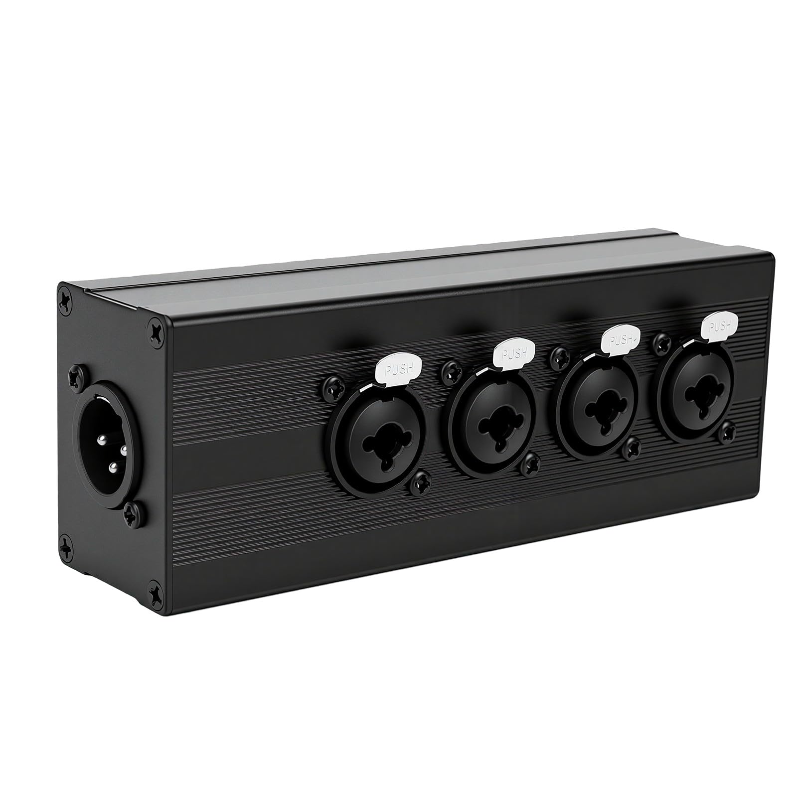 Cryfokt XLR Splitter Box 4 Way Durable Converter for Mixing Consoles and