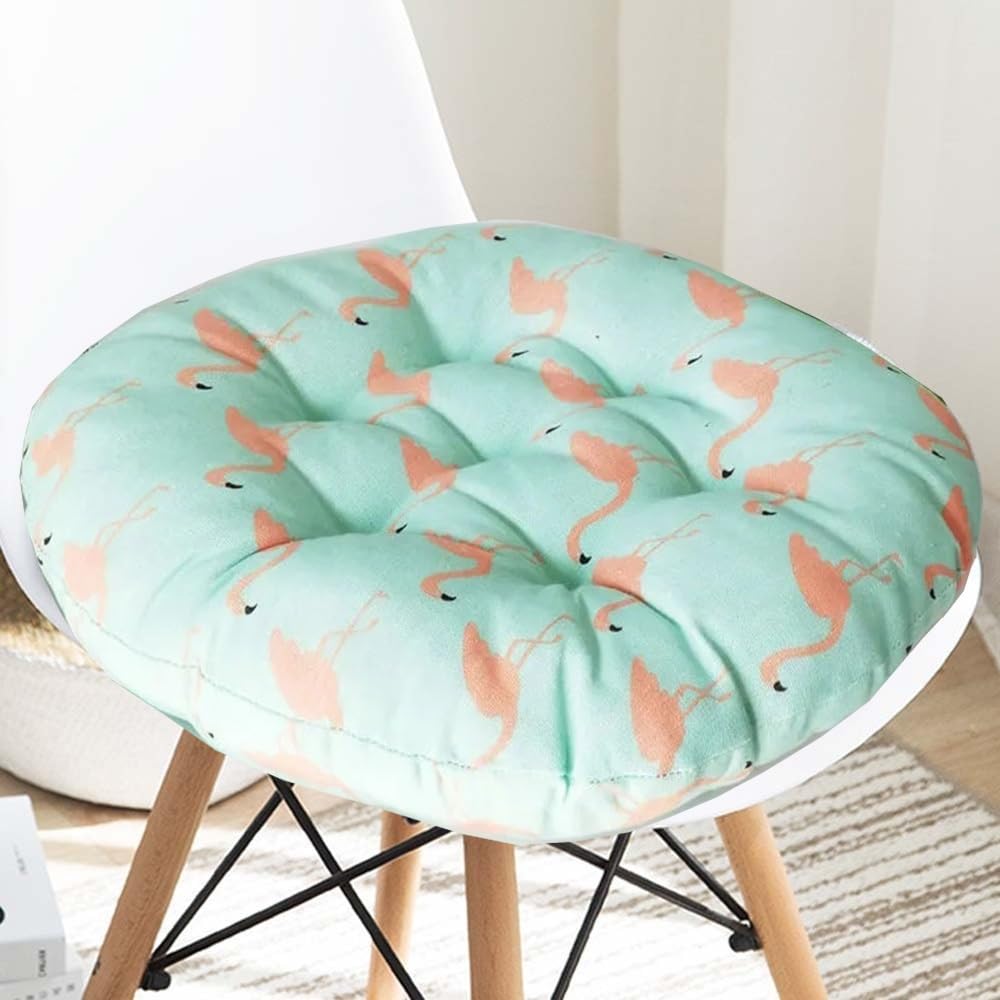Hoowarm Q Chair Cushions Round Indoor Outdoor Chair Cushions 40×40/45X45/50X50cm Chair Cushions Indoor Outdoor Seat Cushions For Dining Chairs Kitchen Garden Patio Office(,50X50cm/19X19in)