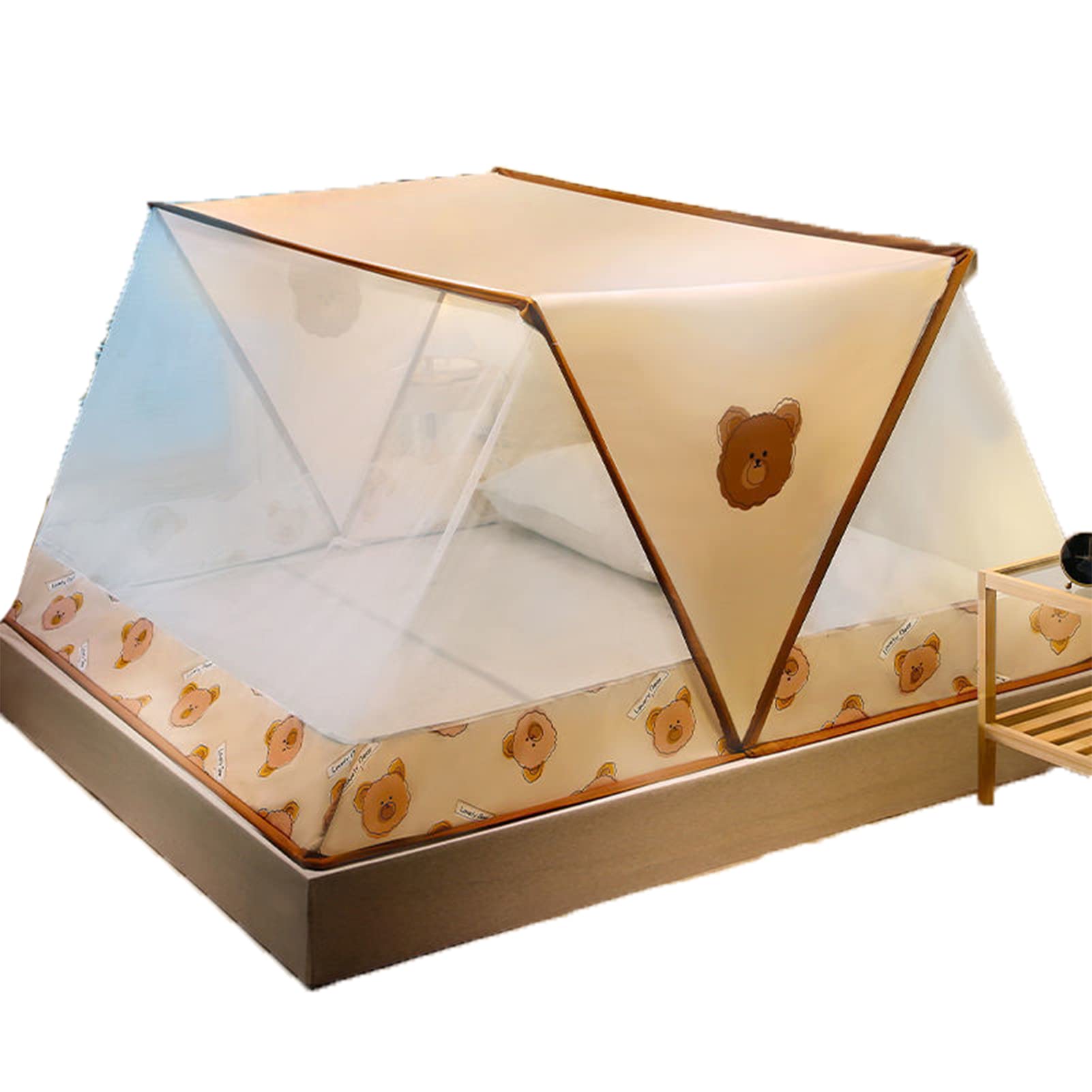 GJMSSMY Folding Mosquito Net Tent Breathable & Washable Mosquito Portable Mosquito Mesh Home and Travel Outdoor Mosquito Net No Installation Mosquito Net,B,135 * 190 * 80CM
