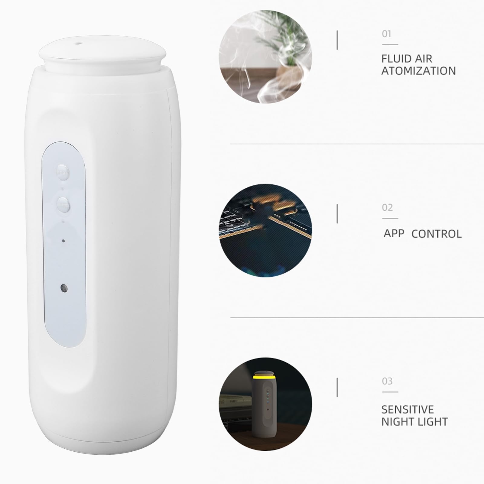 XUMIUZIY Difusor de 100ml USB C Recargable Aceite Esencial de Niebla