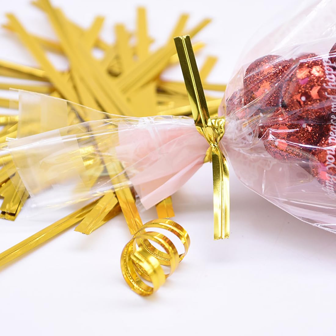 100pz 5×25cm Sacchetti Bustine Trasparenti Cellophane per Spiedini Marshmallow Sacchetti per Caramelle Biscotti Alimenti Confetti Confezioni Regalini Feste