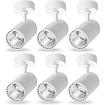 Bravsekai 6 confezioni di faretti da soffitto extra-luminosi da 25 W regolabili a 90 gradi, proiettore da soffitto antiriflesso, faretto da soffitto a LED da incasso (bianco 3000 K 25 W ad alta