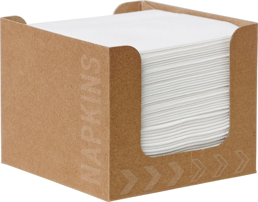 Servilletas Duni 1200 Bio soft® 20 x 20 cm blancas en dispensador de servilletas (24 x 50 piezas)