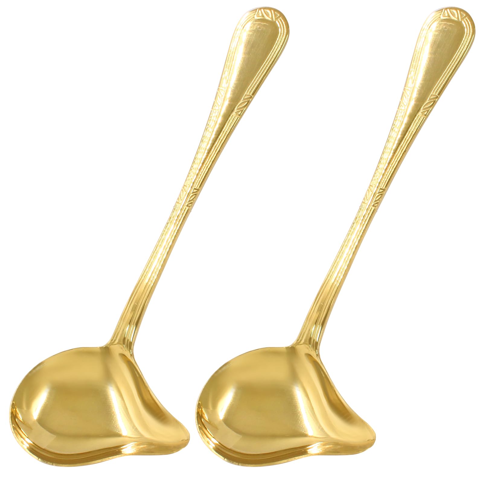 Gold Stainless Steel Sauce Ladles - 2 Pack -5 Gold Stainless Steel Sauce Ladles - 2 Pack -5