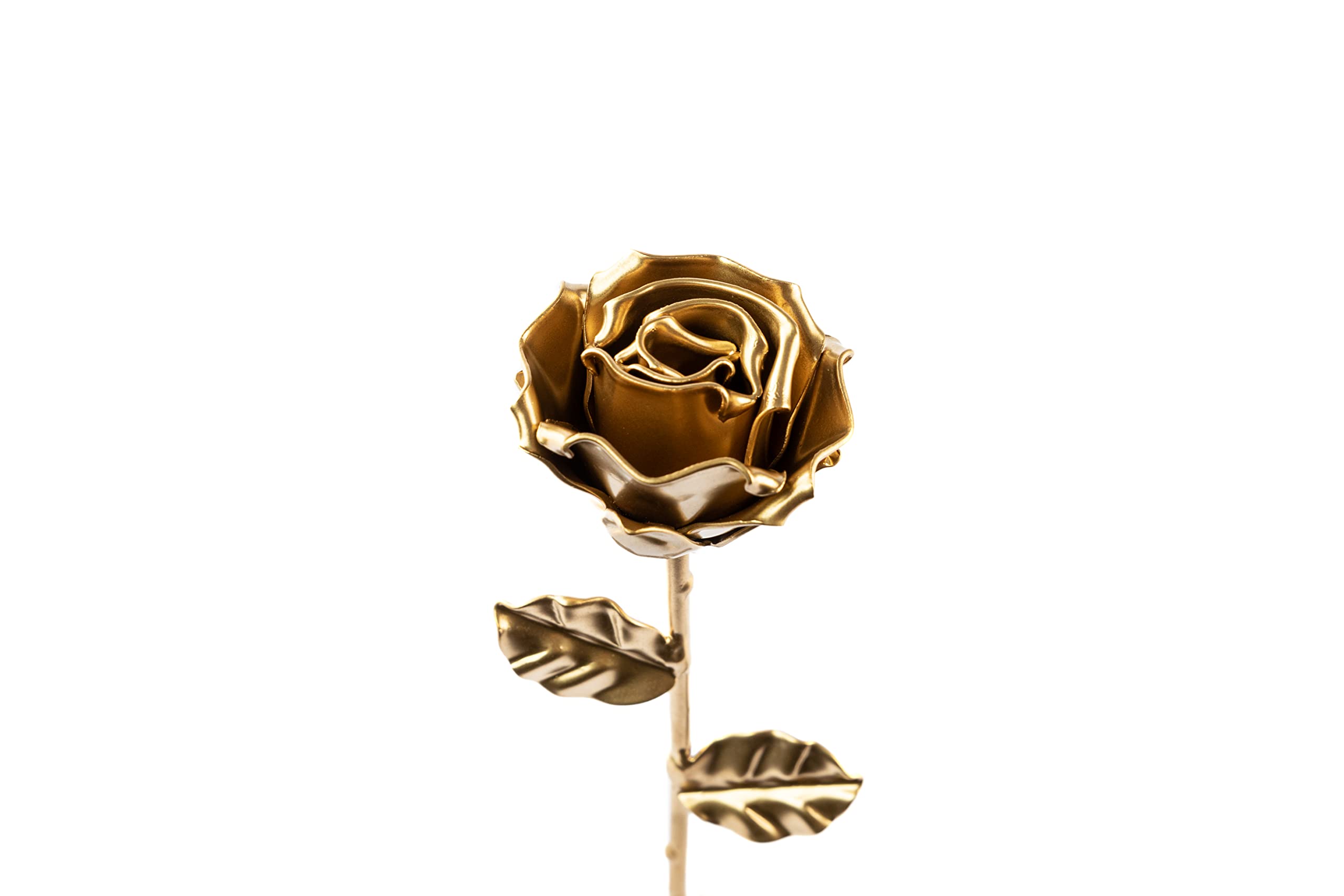 Forging Art Bcn® Rosa Eterna in Ferro Forgiato a Mano (Oro)