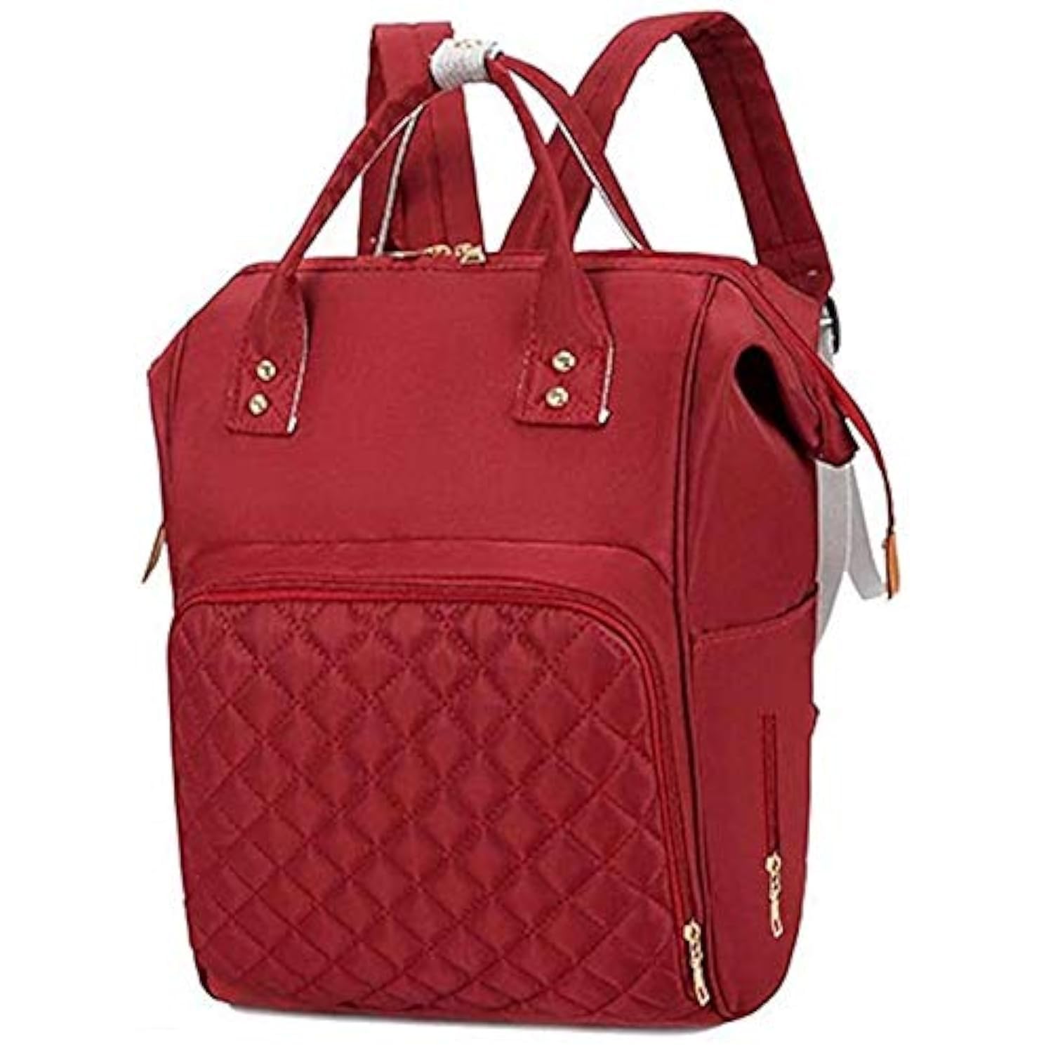 Mommas Baby India Baby Diaper Bag Maternity Mother Backpack (Maroon RED)-image-5