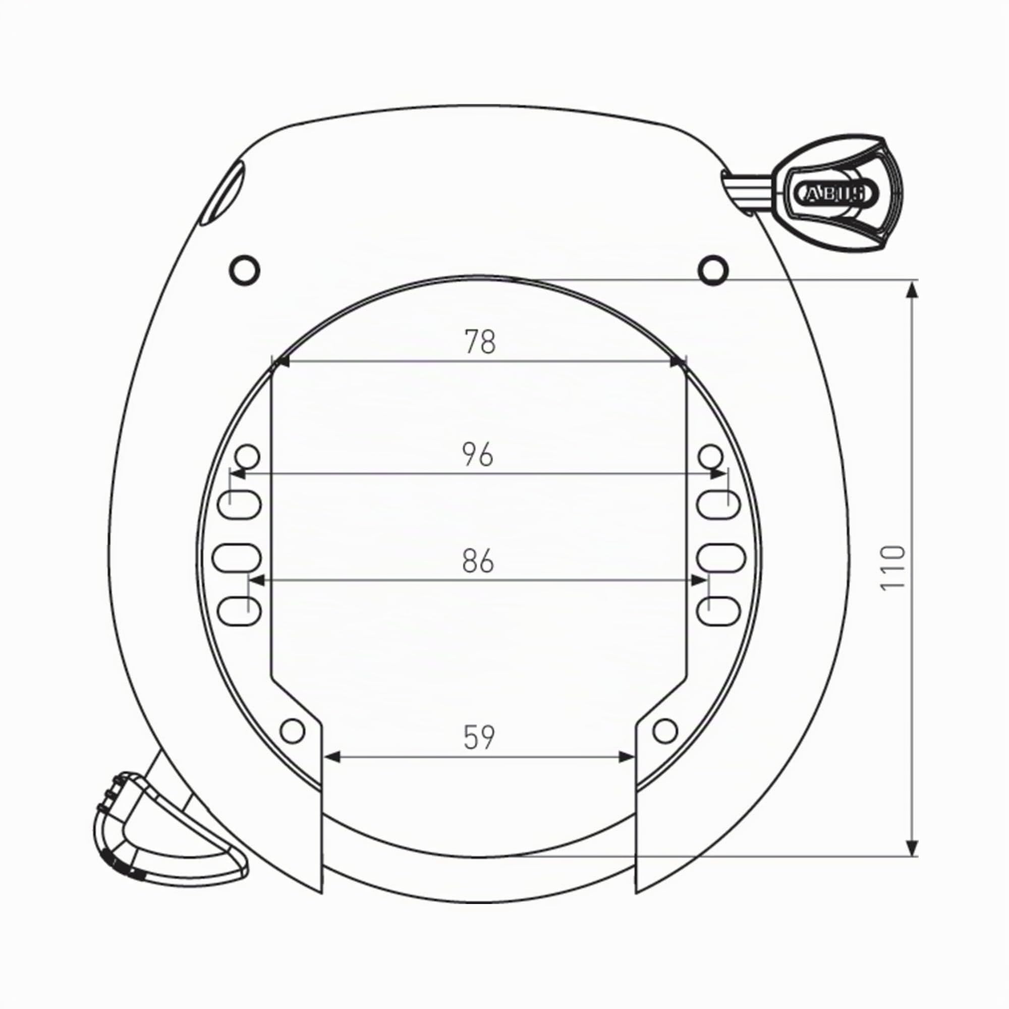 ABUS 5755L NR BK OE - Candados de cuadro unisex para adultos
