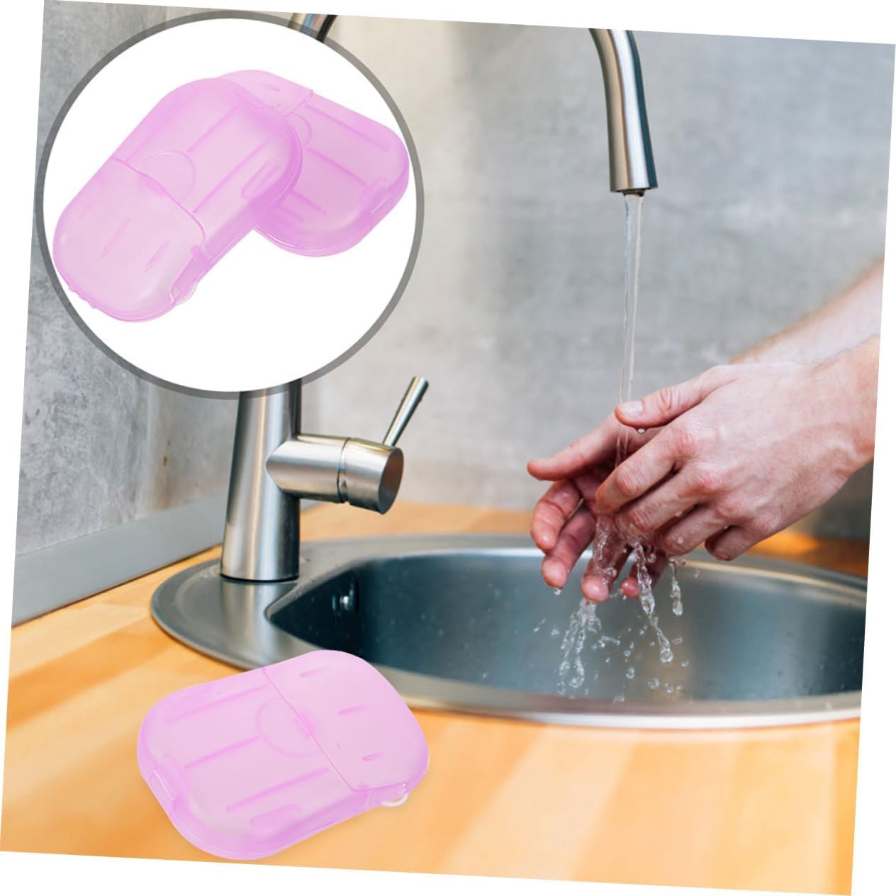 Sosoport 30 Boxes Portable Travel Soap Kids Soap Small Soap Slice Portable Soap Slices Soap Flakes Hand Washing