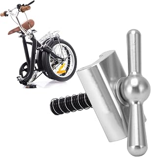 Pilipane Aluminum Alloy Folding Bicycle Faucet Handlebar Handle Foldable C Buckle Bike Parts Accessories(Silver)