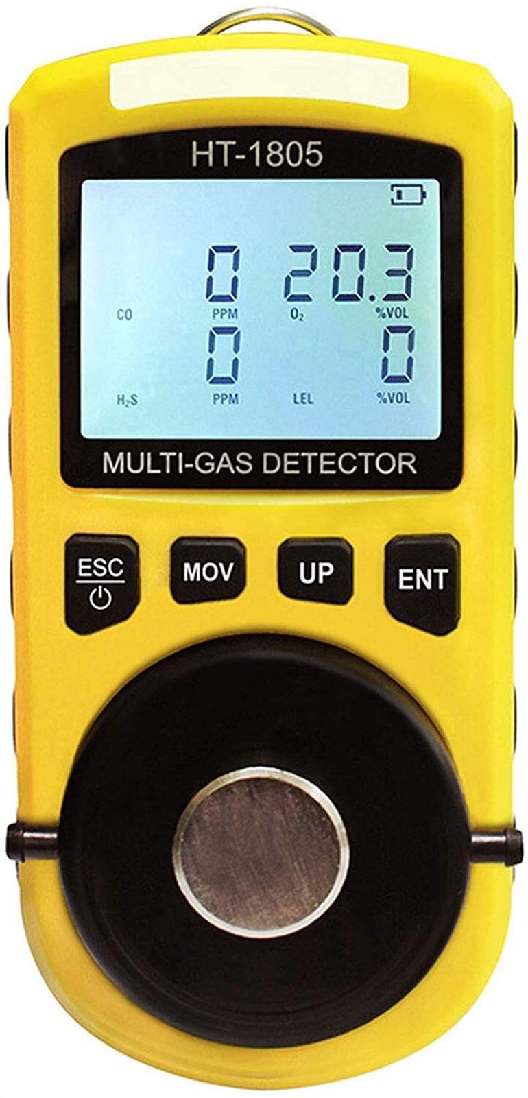 WJJ Detector de Gas Detector de Fugas de Gas-4 en 1 Oxygen O2 H2S Monóxido de Carbono CO Analizador de Gas inflamable Monitor Advertir