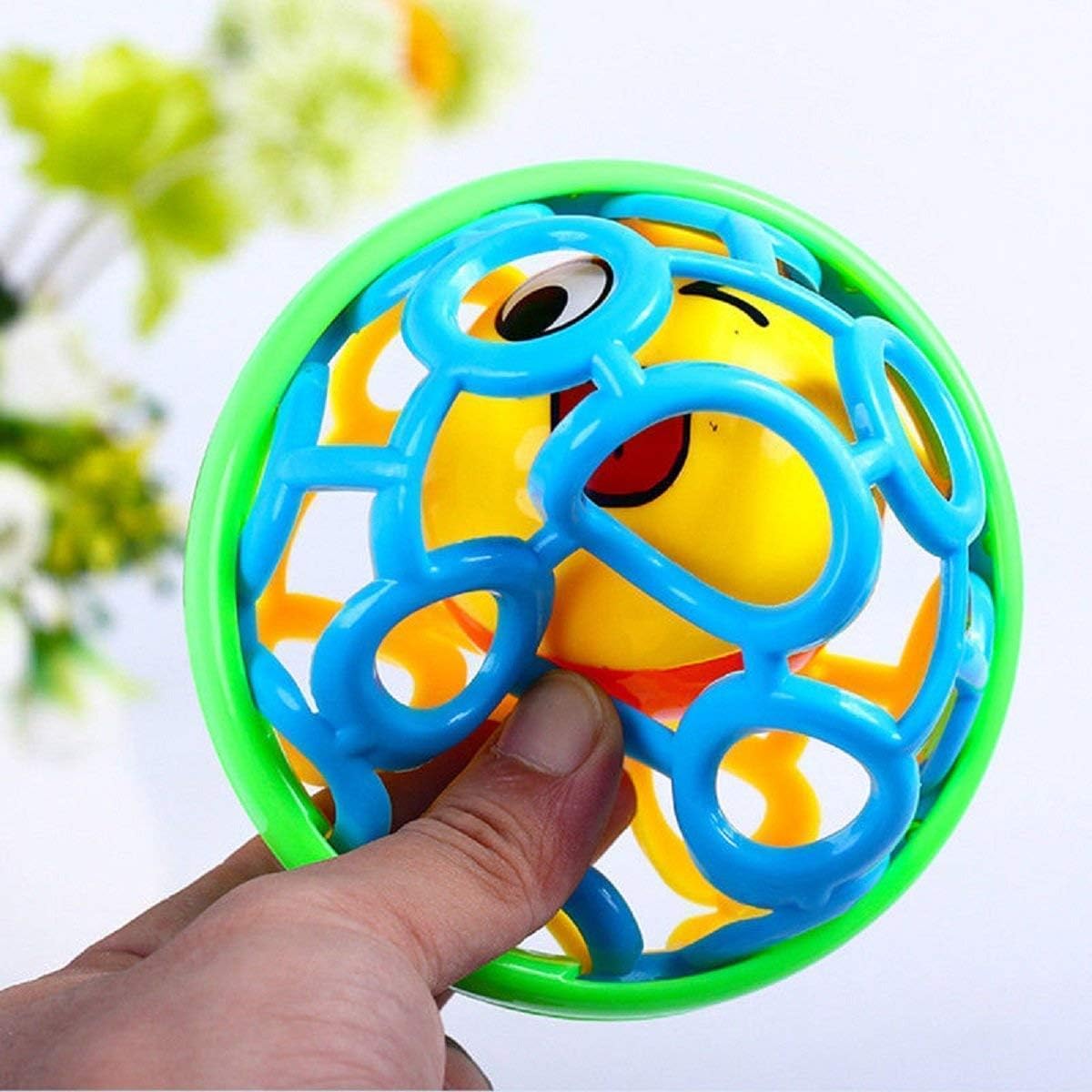 Kid's Soft Plastic Rubber Body Rolling Hand Bell Ball Baby Rattles Toy (Multicolour)