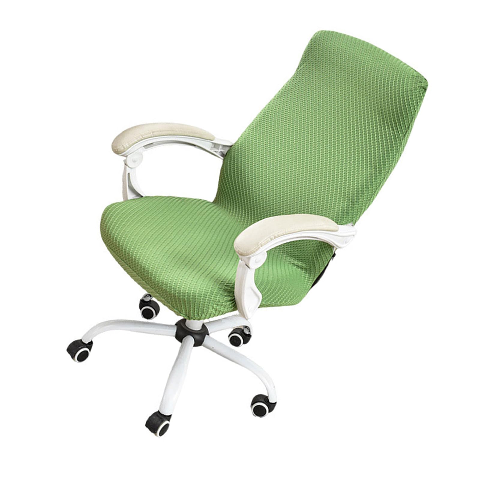 carotoe Computer Offices Chair Cover Universals Rotating Chair Slipcover High Back Seat Protector Removable Washable with Zippers Removable Computer Cover