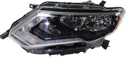 Miniatura 8 de Para el conjunto de faros delanteros Nissan Rogue 2017 2018 2019 para el lado del conductor y del pasajero, halógeno  NI2502254 + NI2503254