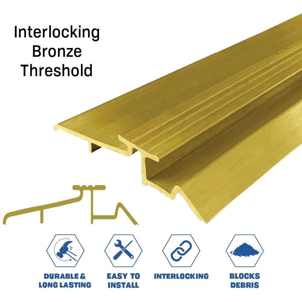 Legacy Manufacturing, LLC. 3148BR Interlocking Bronze Threshold 48 inches