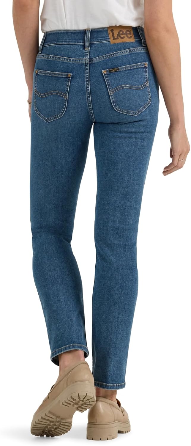 Lee Women's Ultra Lux Comfort with Flex Motion Slim Straight Jean with Ever Fit