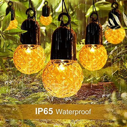 Kapata Solar String Lights Outdoor Waterproof 50.8 Ft 25 Bulbs G40 Led Soft White Solar Outdoor Lights For Patio Garden Yard Lights Outdoor Party Decor #TOP4