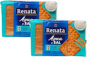BISCOITO AGUA E SAL 360G RENATA - KIT 2 UN